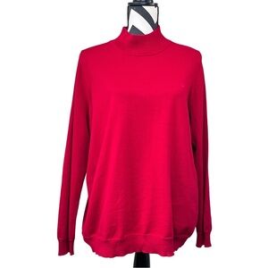 NWT Lauren Ralph Lauren Seasonal Classic 100% Cotton Sz 1X Turtleneck Sweater